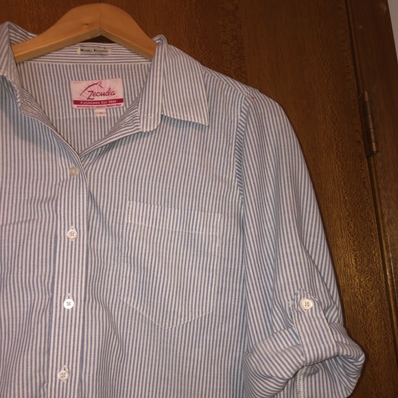 Zecuda western striped button down - Picture 6 of 6